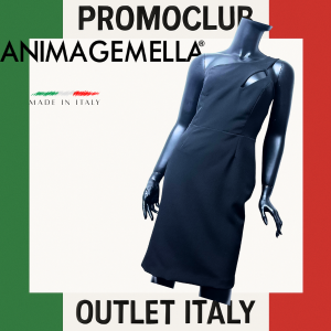 Рокля Anima Gemella, черна, 97% полиестер, размер S, Италия